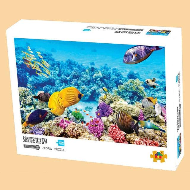 1000 Pieces Puzzle - 50*70 cm Assembling Picture Landscape Puzzles Toys - Educational Gift (F2)(7X2)