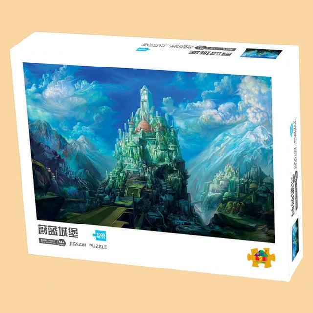1000 Pieces Puzzle - 50*70 cm Assembling Picture Landscape Puzzles Toys - Educational Gift (F2)(7X2)