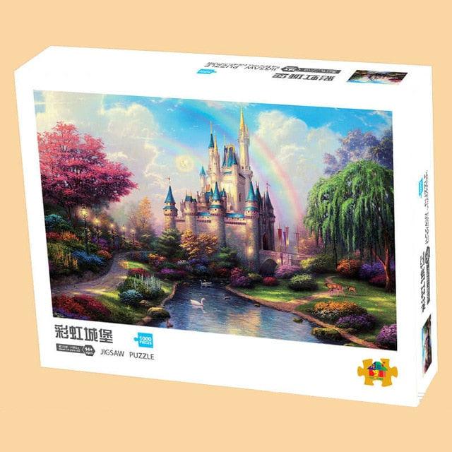 1000 Pieces Puzzle - 50*70 cm Assembling Picture Landscape Puzzles Toys - Educational Gift (F2)(7X2)