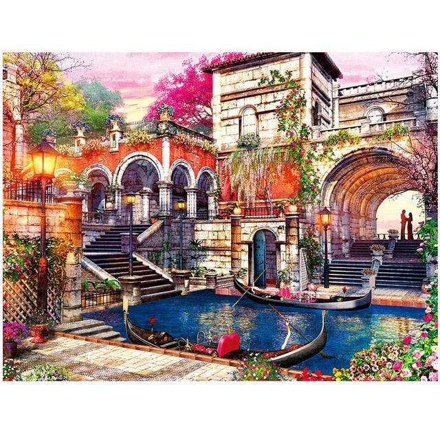 1000 Pieces Puzzle - 50*70 cm Assembling Picture Landscape Puzzles Toys - Educational Gift (F2)(7X2)