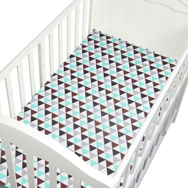 100% Cotton Crib Fitted Sheet - Soft Cover Protector - Newborn Bedding For Cot Size 130*70cm (D1)(X6)