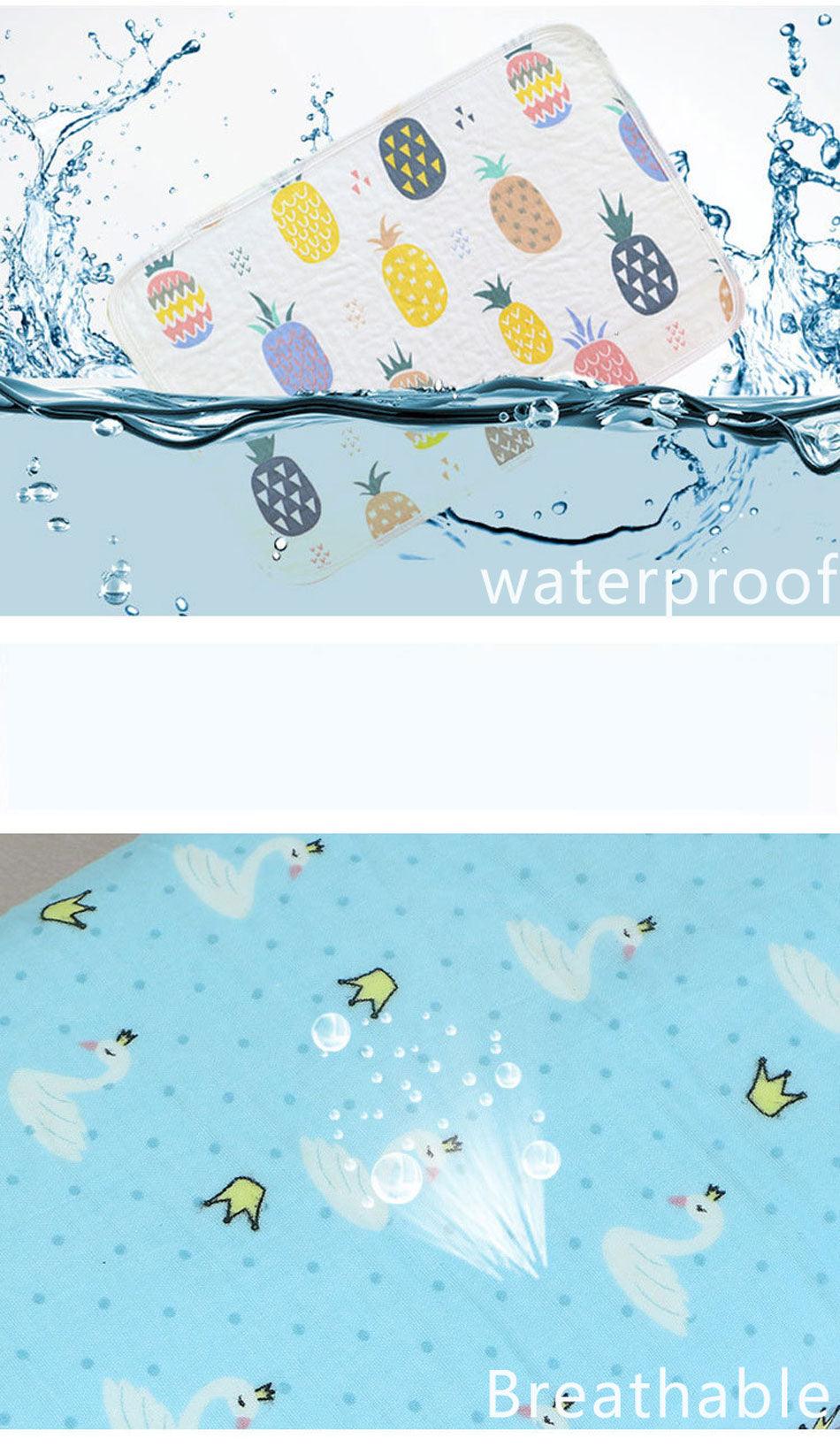 Great Baby Nappy Diaper Changing Pads - Washable Travel Nappy Mat - Waterproof and Breathable Play Mat (D1)(X7)