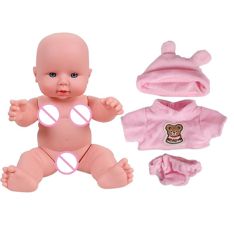 Cute 12 inches Bebe Reborn Toys - Dolls For Baby Girl - Newborn Full Silicone Toys - Gift For Children (D2)(4X2)
