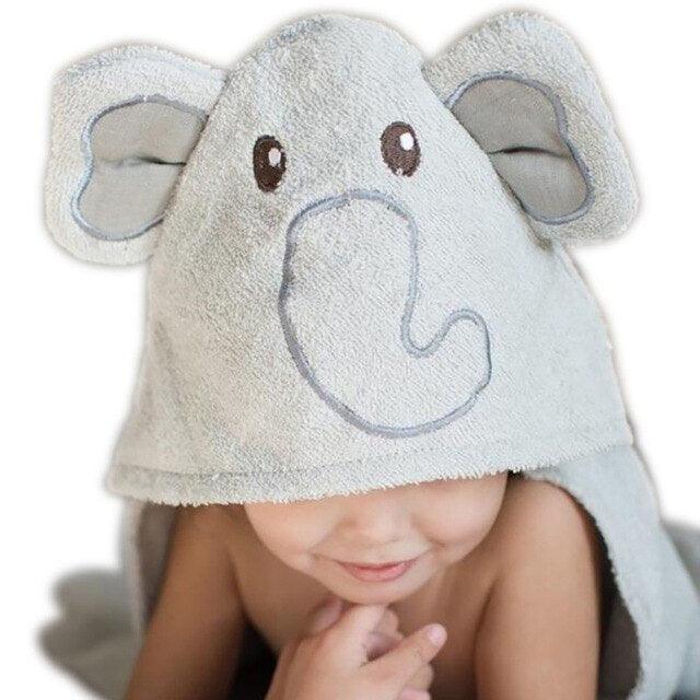 Baby Blanket Hooded Poncho Towel - Baby Bathrobe Nightgown Cotton Fleece - Infant Newborn Baby Hooded Towel (2X1)