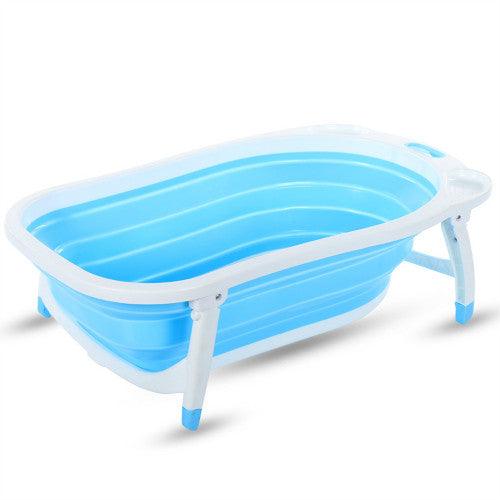 New Baby Infant Child Kids Toddler - Bath Tub Safe Baby Shower Portable Foldable Seat - Space Saving Design Flat Foldable Tub (4X1)