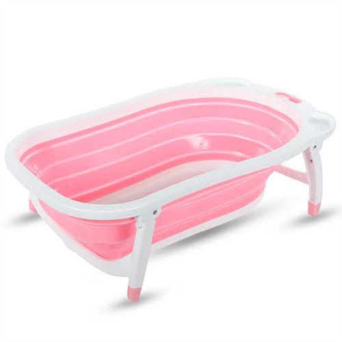 New Baby Infant Child Kids Toddler - Bath Tub Safe Baby Shower Portable Foldable Seat - Space Saving Design Flat Foldable Tub (4X1)
