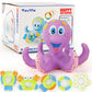 6pcs Kids Bath Toy Tub Octopus - Bath Play Set - Children Bathroom Cartoon Octopus Shower Soft Toy Gift (4X1)(F1)