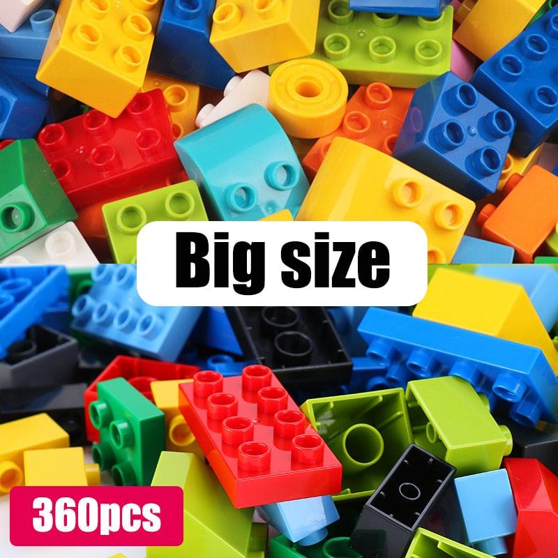 360Pcs Big Size Brick Colorful Bulk Bricks Baseplates - Building Blocks - Toys For Children (8X2)