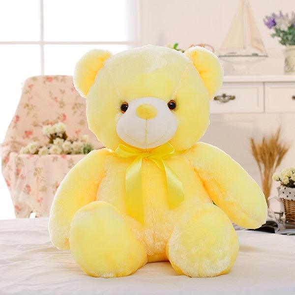 Gorgeous 50cm Creative Light Up LED Teddy Bear - Stuffed Animals Plush Toy - Colorful Glowing - Christmas Gift For Kids Pillow (9X2)(3X4)