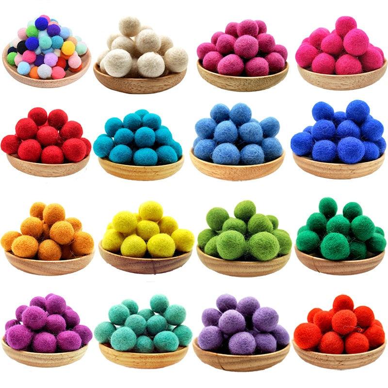Fur Ball Arts Kids Toys Crafts DIY Apparel Sewing Fabric Supplies Wedding Home Decoration -20Pcs 20mm Pompoms Soft Poms (8X1)(F2)