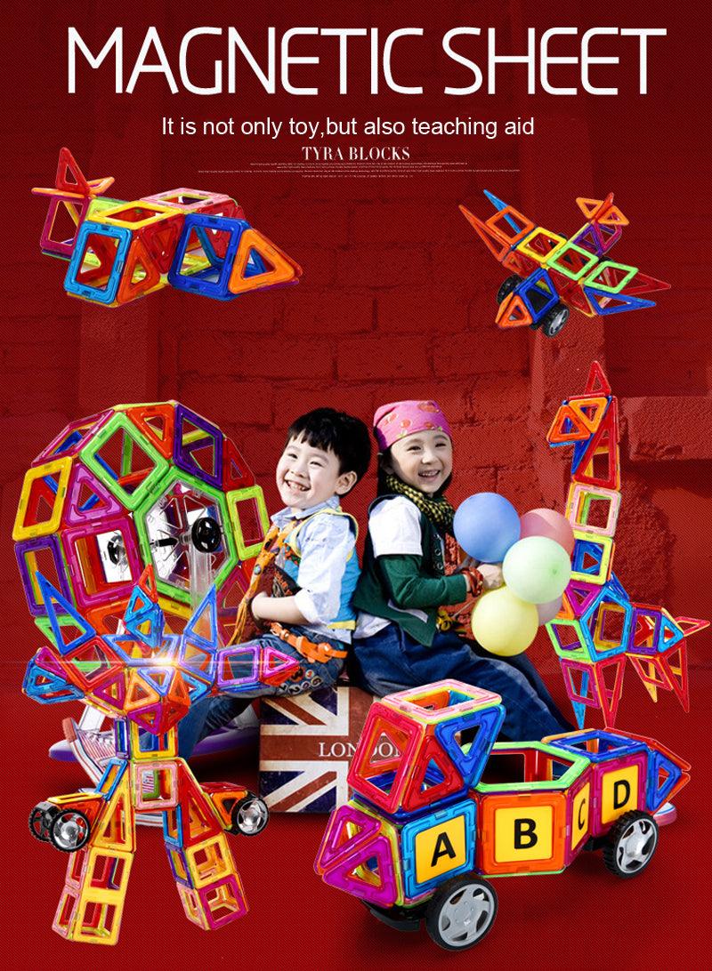 30-252pcs DIY Magnetic Constructor Triangle Square Big Bricks - Magnetic Building Blocks Designer Set (8X2)(F2)