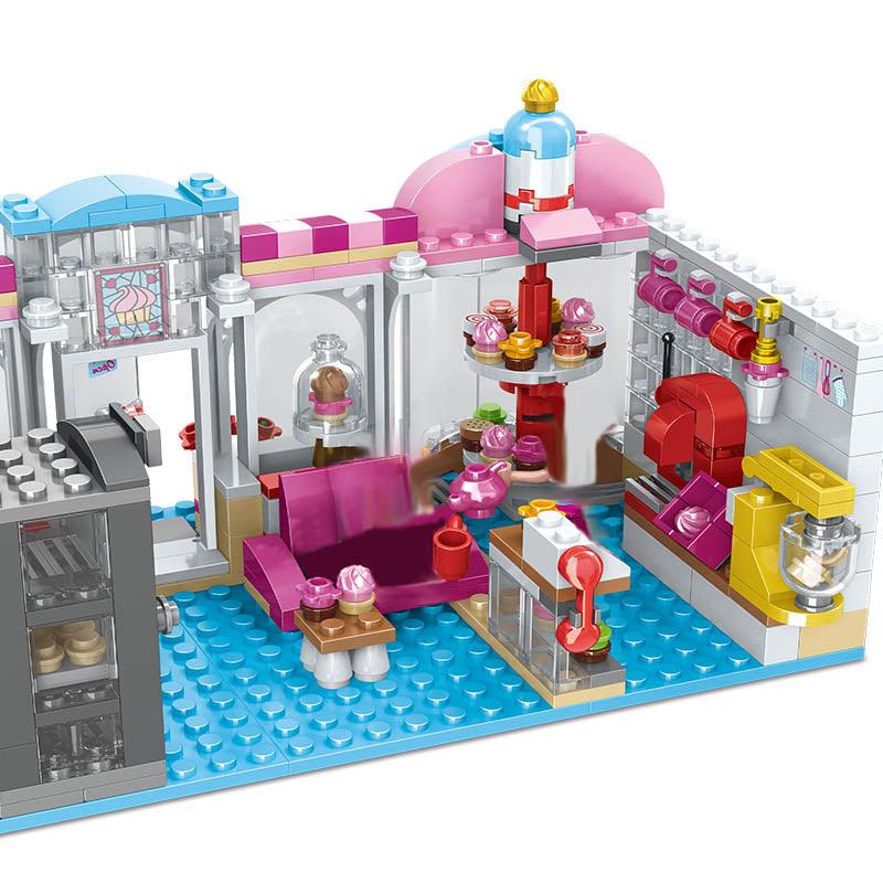 476pcs Building Blocks - Compatible with Girls Heart - Lake City Cake Cafe Building Blocks - Friends Stacking Bricks Toys (D2)(8X2)