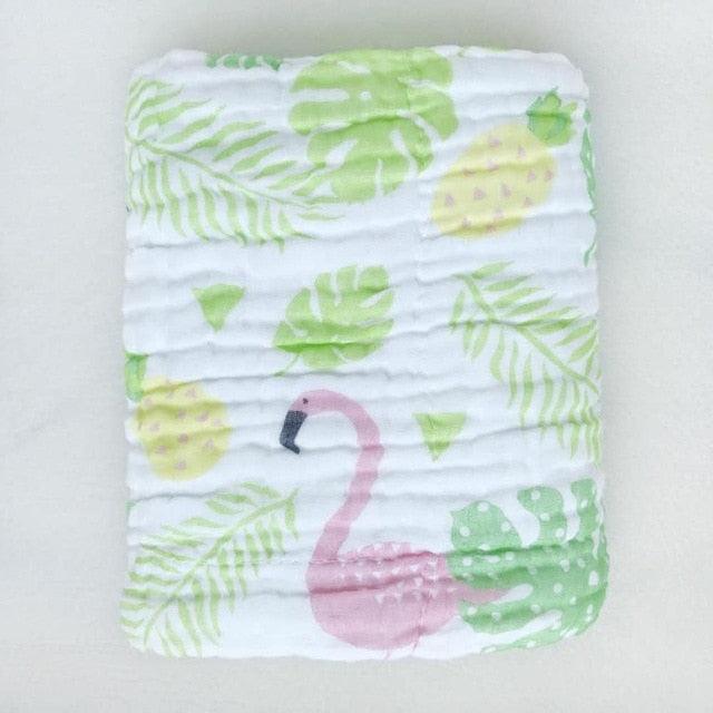 Newborns Kids Wash Beach 6 Layer Big Baby Towel - Cotton Cartoon Muslin Gauze Squares Cloth - Infant Swaddle Bath Blankets (D1)(2X1)