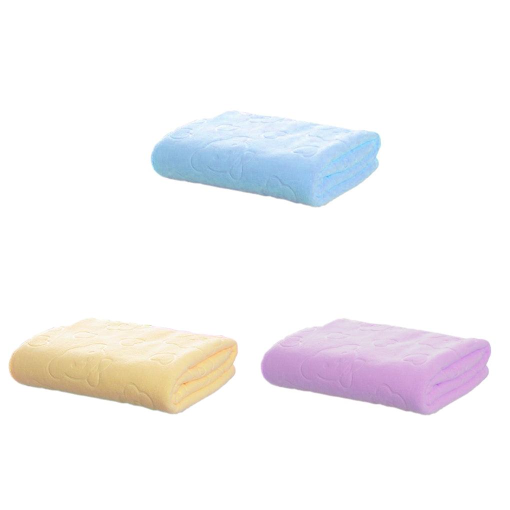 New Born Baby Soft Water Towels - Baby Care - Quick-drying Towel 70x140cm - Absorbent Bear Cartoon Microfiber Bath Towel (2X1)(F1)