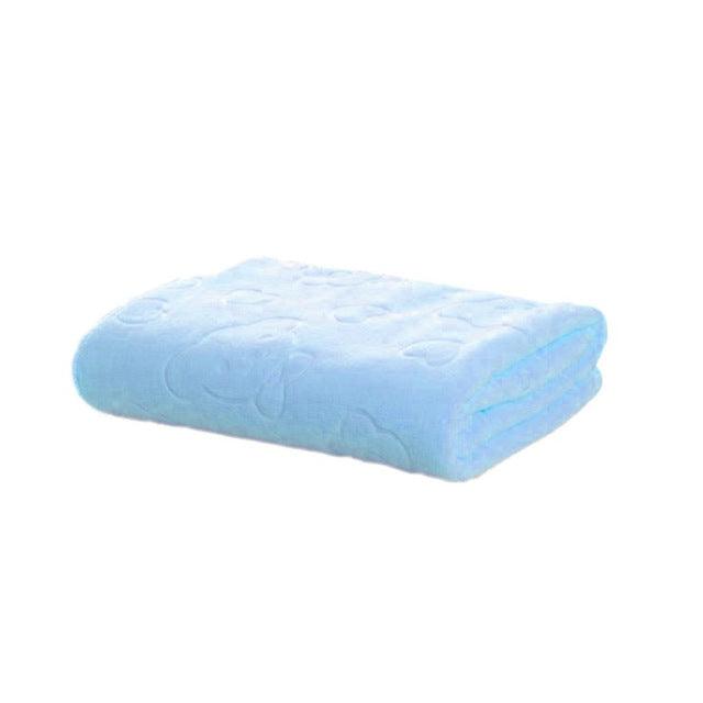 New Born Baby Soft Water Towels - Baby Care - Quick-drying Towel 70x140cm - Absorbent Bear Cartoon Microfiber Bath Towel (2X1)(F1)