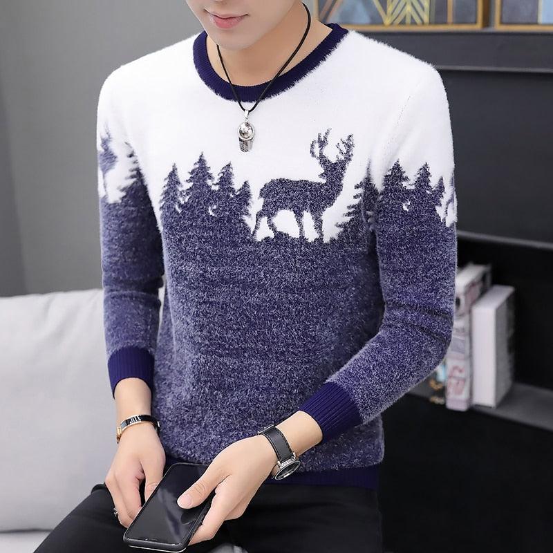 New Spring & Autumn Men's Sweaters - Slim Tops Men's Sweaters (D100)(TM6)(CC3)