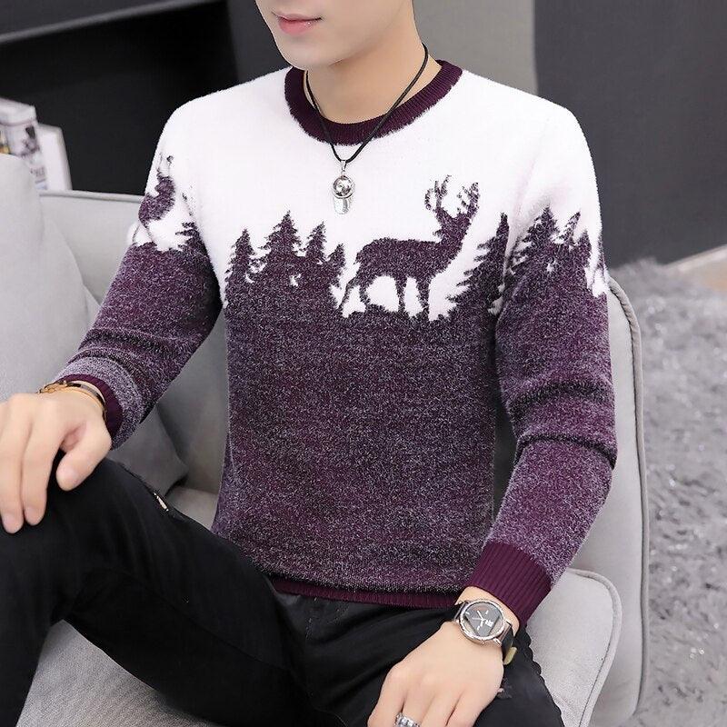 New Spring & Autumn Men's Sweaters - Slim Tops Men's Sweaters (D100)(TM6)(CC3)