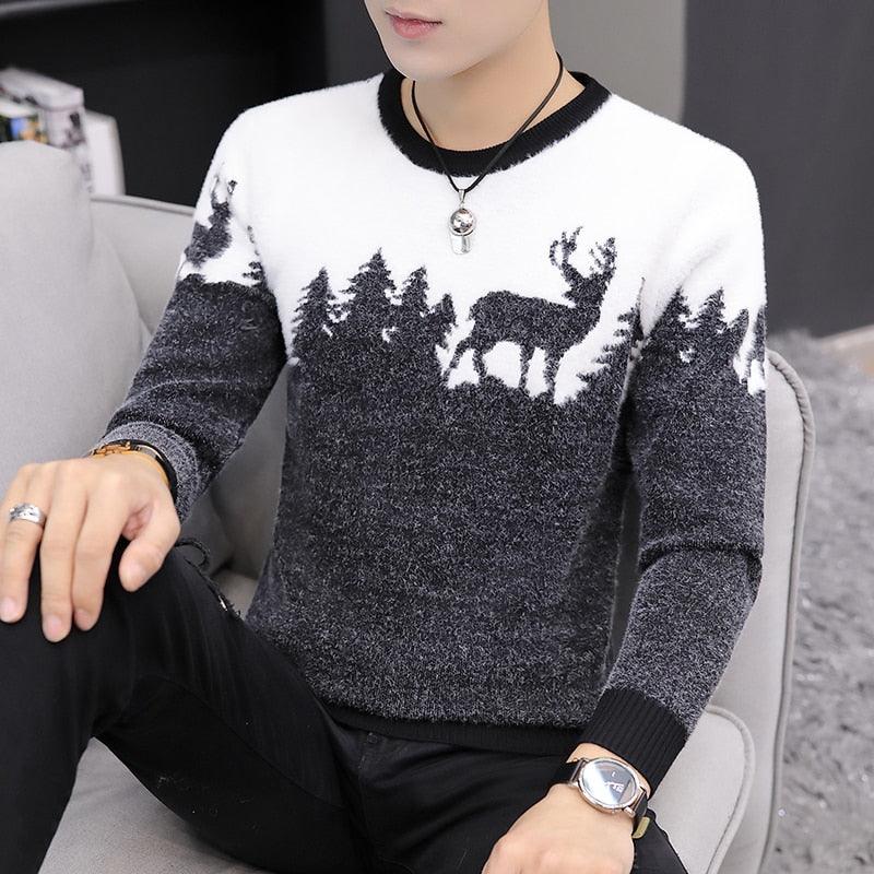 New Spring & Autumn Men's Sweaters - Slim Tops Men's Sweaters (D100)(TM6)(CC3)