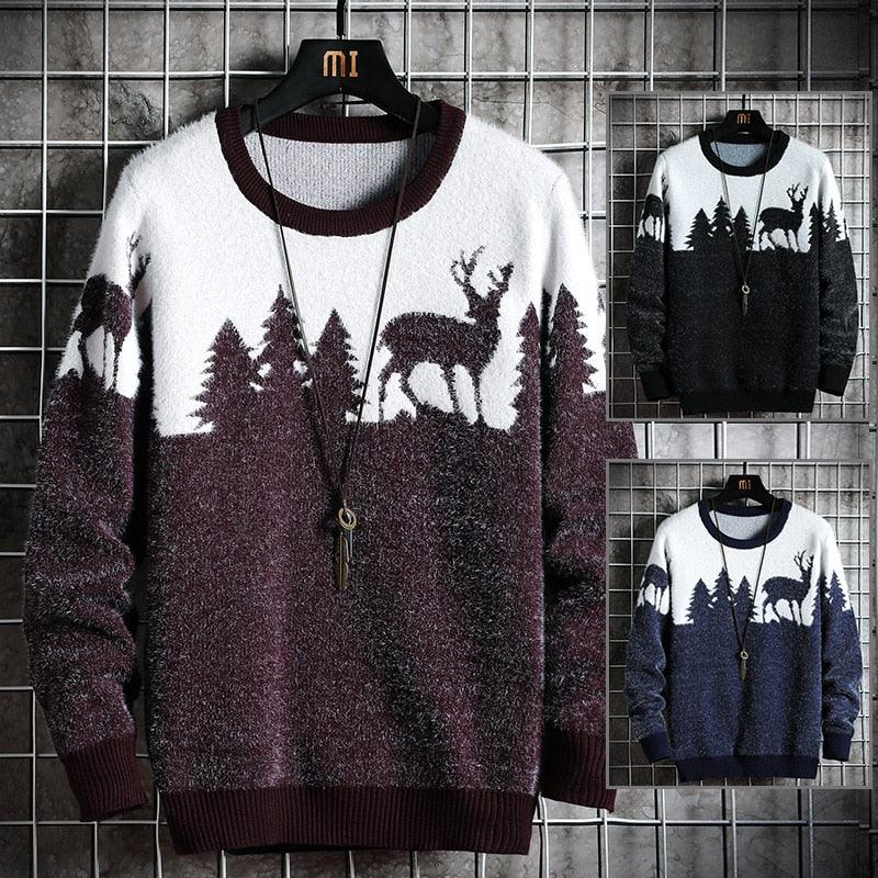 Trending Sweater - Hot Style Christmas Theme Men's Loose Sweater (TM6)(CC3)