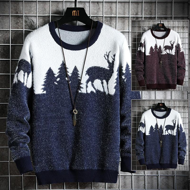Trending Sweater - Hot Style Christmas Theme Men's Loose Sweater (TM6)(CC3)