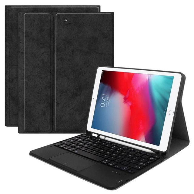 Touchpad Keyboard Case for iPad 9.7 2017 2018 5th 6th Air 1/2 9.7 Pro 11 10.5 Cover - Pencil holder - Touchpad Keyboard (TLC3)(TLC5)