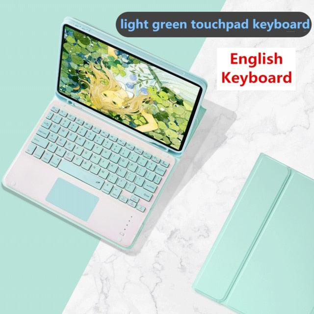 Touchpad Keyboard Case - for iPad Pro 11 - Air 3 10.5 Pro 10.5 7th 10.2 9.7 Cover W Pencil Holder - Touchpad Keyboard (TLC3)