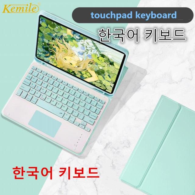 Touchpad Keyboard Case - for iPad Pro 11 - Air 3 10.5 Pro 10.5 7th 10.2 9.7 Cover W Pencil Holder - Touchpad Keyboard (TLC3)