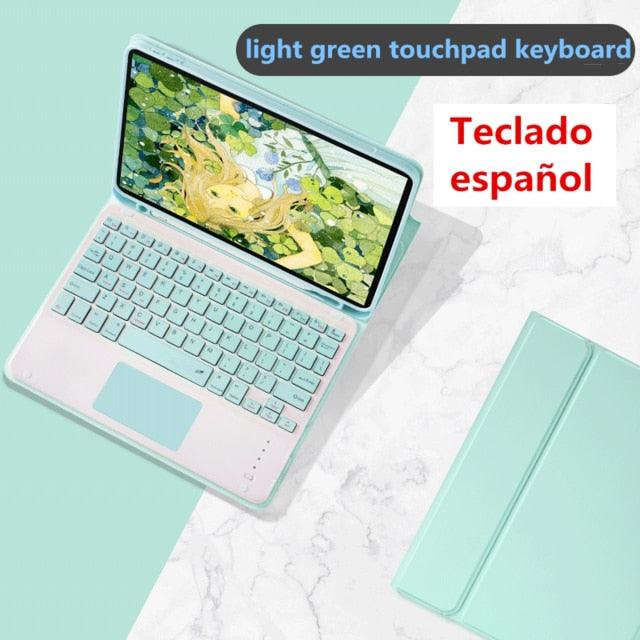 Touchpad Keyboard Case - for iPad Pro 11 - Air 3 10.5 Pro 10.5 7th 10.2 9.7 Cover W Pencil Holder - Touchpad Keyboard (TLC3)