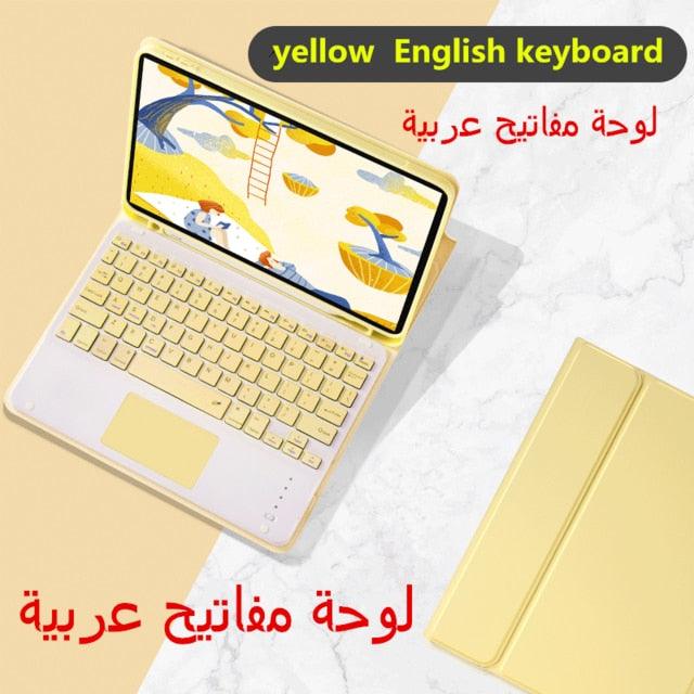 Touchpad Keyboard Case - for iPad Pro 11 - Air 3 10.5 Pro 10.5 7th 10.2 9.7 Cover W Pencil Holder - Touchpad Keyboard (TLC3)