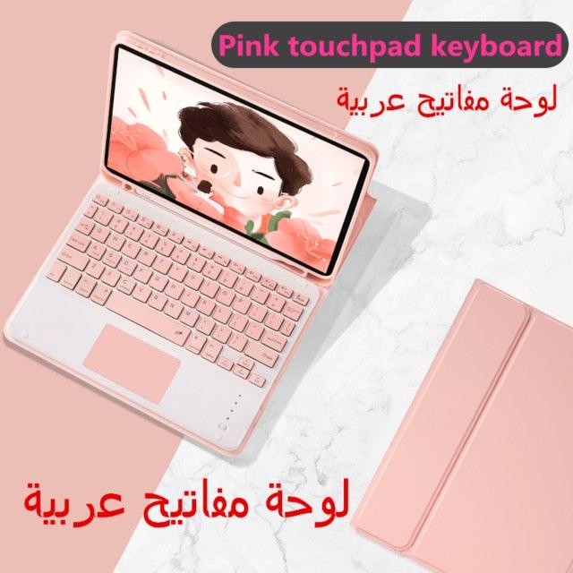 Touchpad Keyboard Case - for iPad Pro 11 - Air 3 10.5 Pro 10.5 7th 10.2 9.7 Cover W Pencil Holder - Touchpad Keyboard (TLC3)