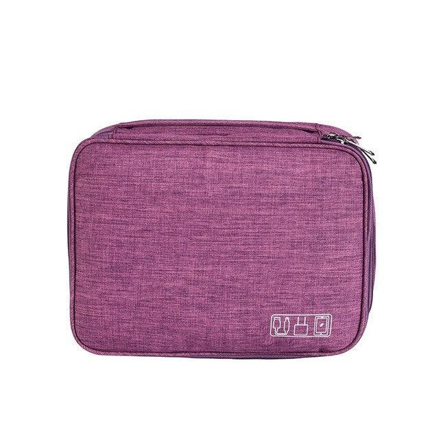 Travel Bag - Digital Organizers Wires USB Cables Storage Bag - Electronic Charger Power Battery Box (1LT1)(F104)