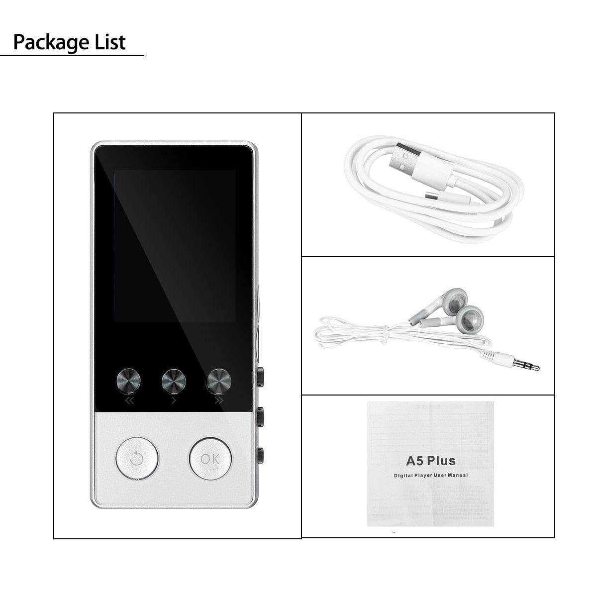 Up to 128GB bluetooth MP3 Player Earphones HiFi fm Radio Sport MP 4 HiFi Portable Music Players (D57)(HA6)(1U57)