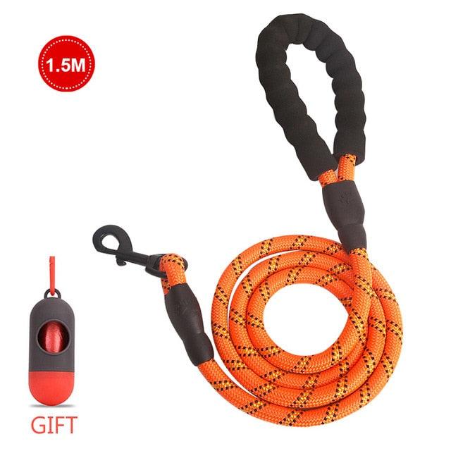 Strong Nylon Line Soft Handle Large Size Leashes For Cat Dogs Outdoor Walking Training Reflective Leashes (1U75)(1U70)