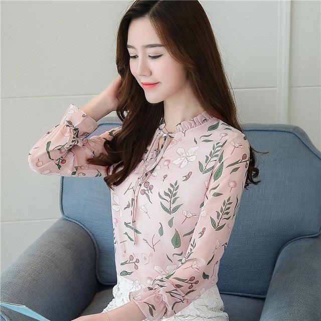 Gorgeous Women Blouses - Summer Office Work Long Sleeve Tops - Plus size (D19)(TB1)