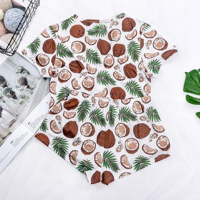 Beautiful Women Sleepwear Set - Short Sleeved Shorts Suit - Summer Women's knitted casual Fashion Pajamas (2U90)