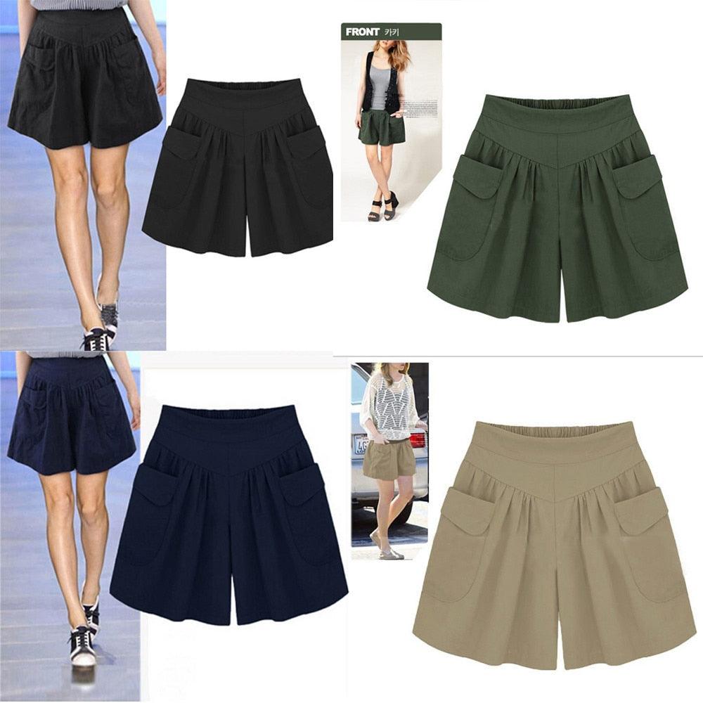 Gorgeous Women's Shorts Panties - High Waist Loose - Solid Elastic Summer Hot Shorts (3U32)