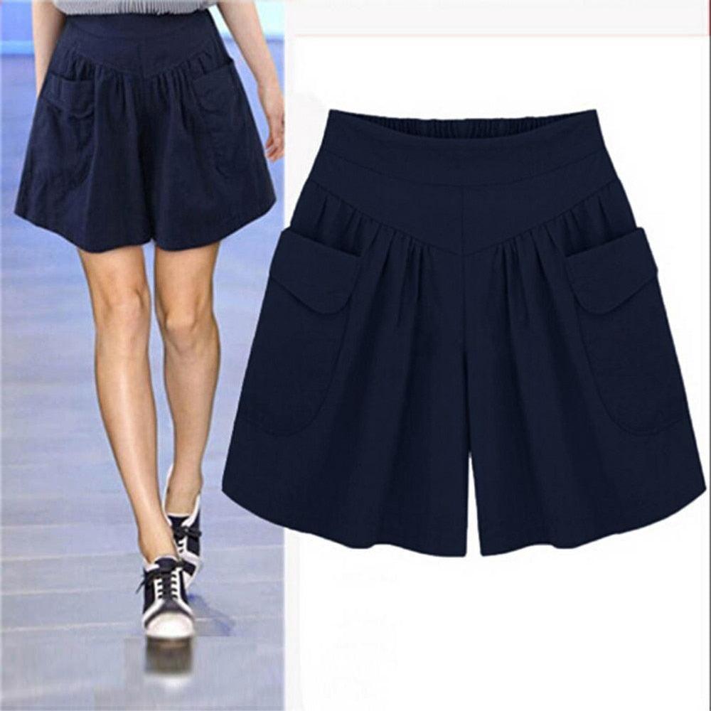 Gorgeous Women's Shorts Panties - High Waist Loose - Solid Elastic Summer Hot Shorts (3U32)