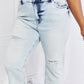 RISEN Full Size Camille Acid Wash Crop Straight Jeans