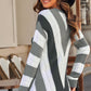 Color Block  Drop Shoulder Sweater