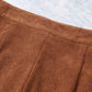 Buttoned Corduroy Mini Skirt