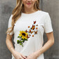 Simply Love Full Size Sunflower Butterfly Graphic Cotton Tee