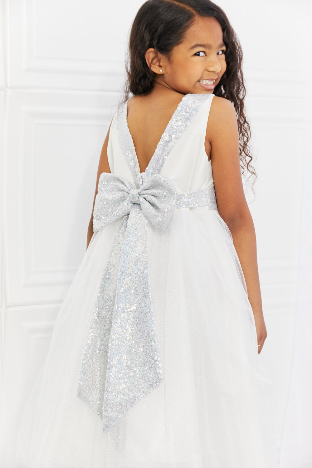 Kid's Dream Little Miss Classy Tutu Dress in Icy White