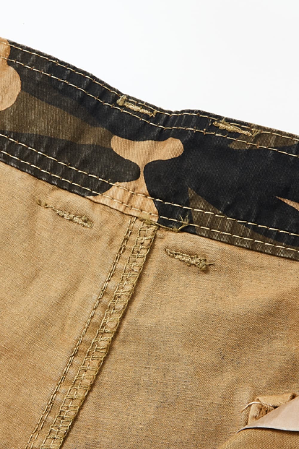 Camouflage Belted Cargo Shorts