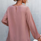Asymmetrical Ruffle Trim Tunic Blouse