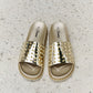 Forever Link Studded Double Strap Platform Slide Sandal