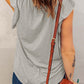 Butterfly Sleeve Notched Neck Top