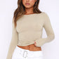 Round Neck Long-Sleeve Top