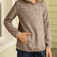 Kids Quarter-Zip Collar Sweatshirt with Kangaroo Pocket