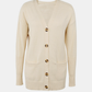 Rib-Knit Sleeve Button Down Cardigan