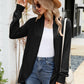 Open Front Long Sleeve Longline Cardigan